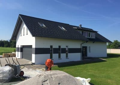 Gedämmte Außenwand im Neubau