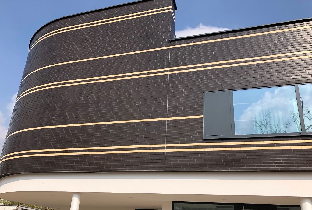 Detailaufnahme strukturierter Fassadenputz